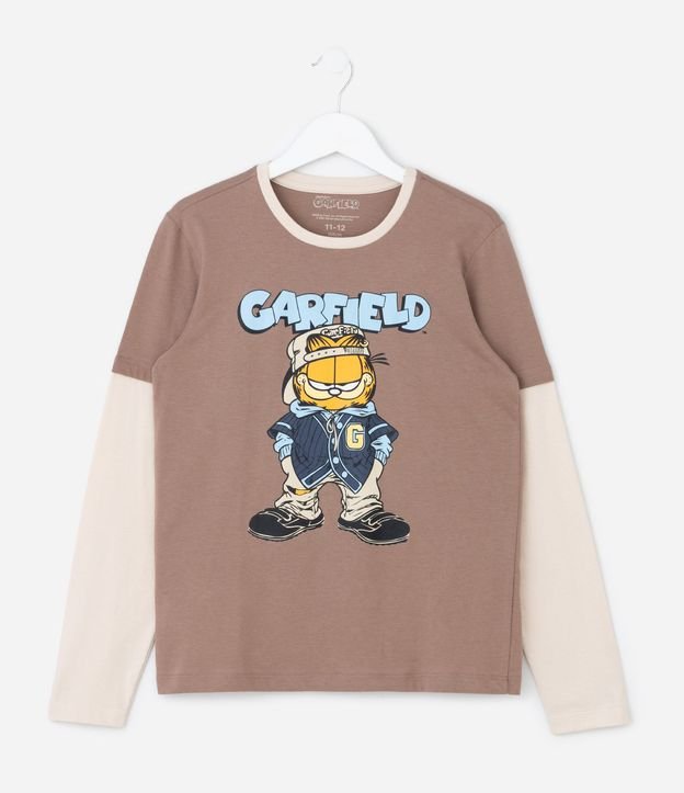 Pijama Infantil do Garfield con Mangas Contrastante – Talle 5 a 14 años 3