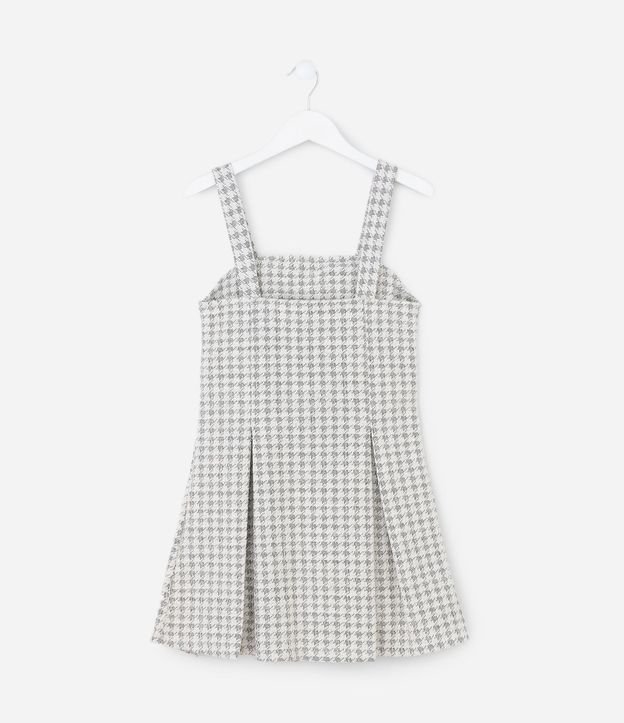 Vestido Infantil en Tweed con Breteles Anchos y Botones Delanteros – Talle 5 a 14 años 3