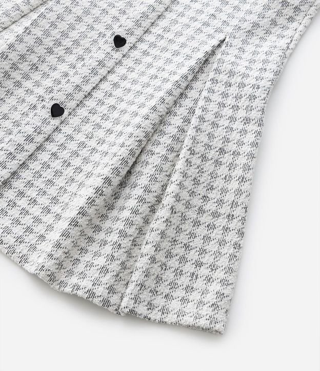 Vestido Infantil en Tweed con Breteles Anchos y Botones Delanteros – Talle 5 a 14 años 5
