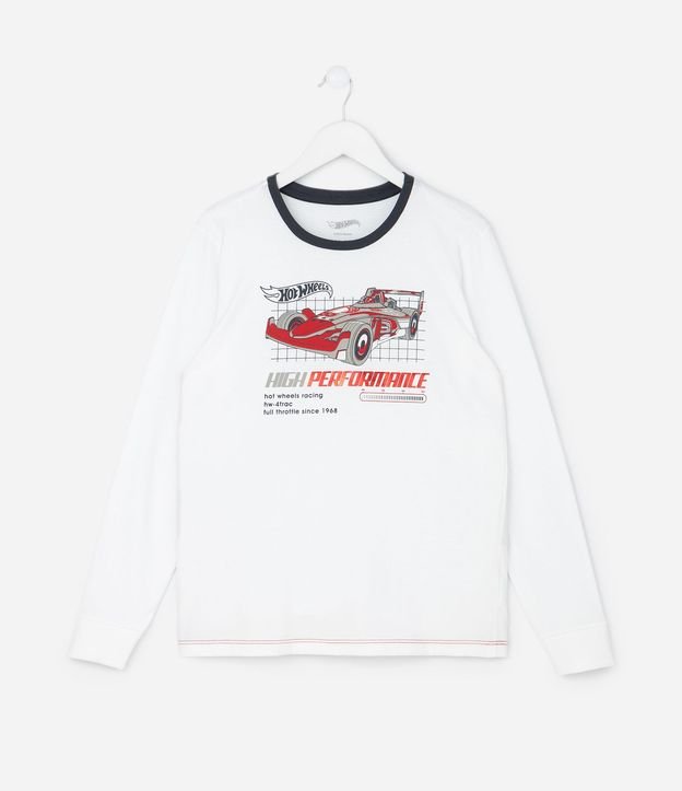Pijama Largo Infantil en Algodón con Estampado Hotwheels - Talle 7 a 14 años 2