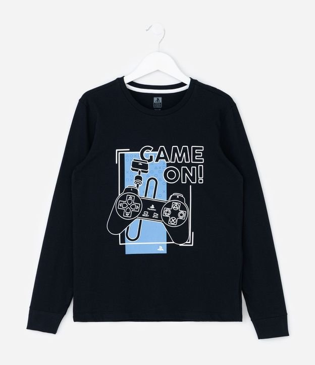 Pijama Infantil con Estampa de PlayStation – Talle 7 a 16 años 2