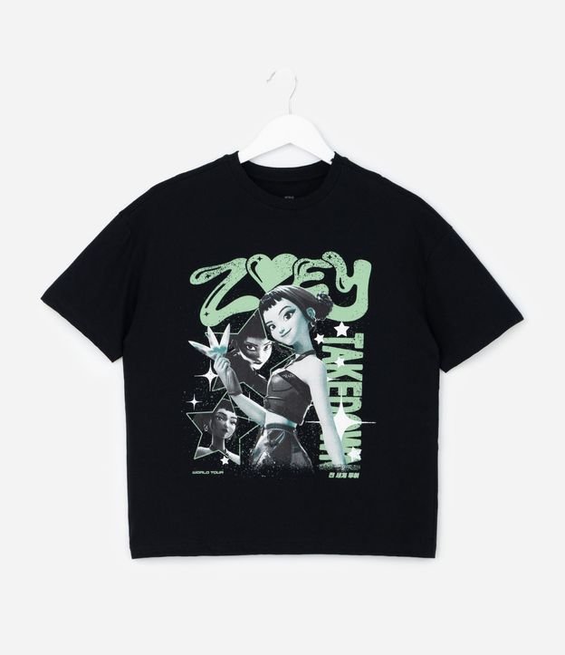 Remera Infantil con Estampado Huntrix Guerreras de K-pop – Talle 5 a 16