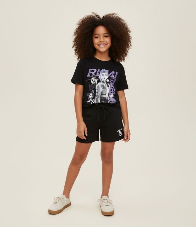 Remera Infantil con Estampado da Rumi Guerreiras de K-pop – Talle 5 a 16
