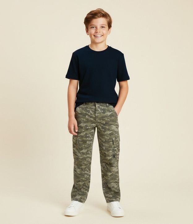 Remera Infantil Texturizada con Cuello Redondo – Talle 5 a 14 años