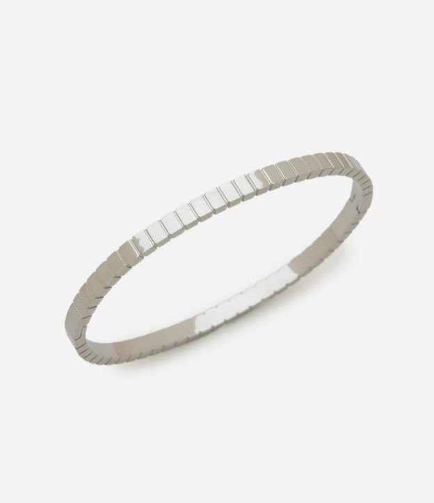 Pulsera Acero Inoxidable a Prueba de Agua con Textura Acanalada