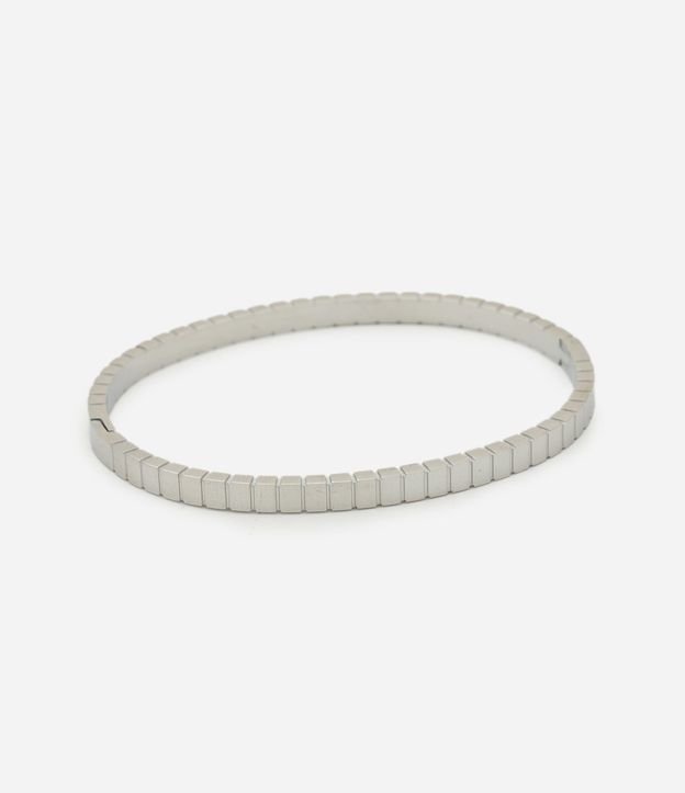 Pulsera Acero Inoxidable a Prueba de Agua con Textura Acanalada 3