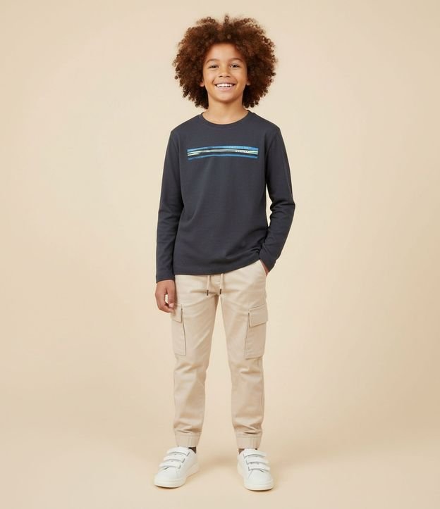Remera Infantil con Estampa Rayada – Talle 5 a 14 años 1