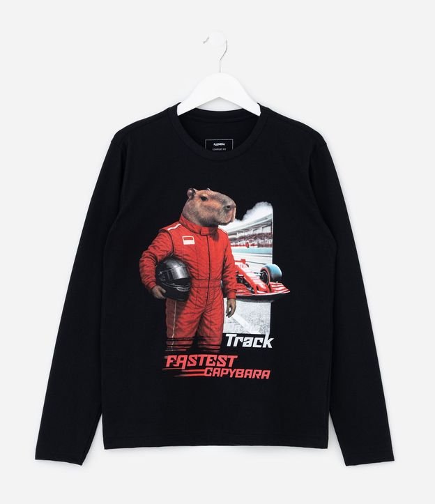 Remera Infantil con Estampado Carpincho Piloto – Talle 5 a 14 años