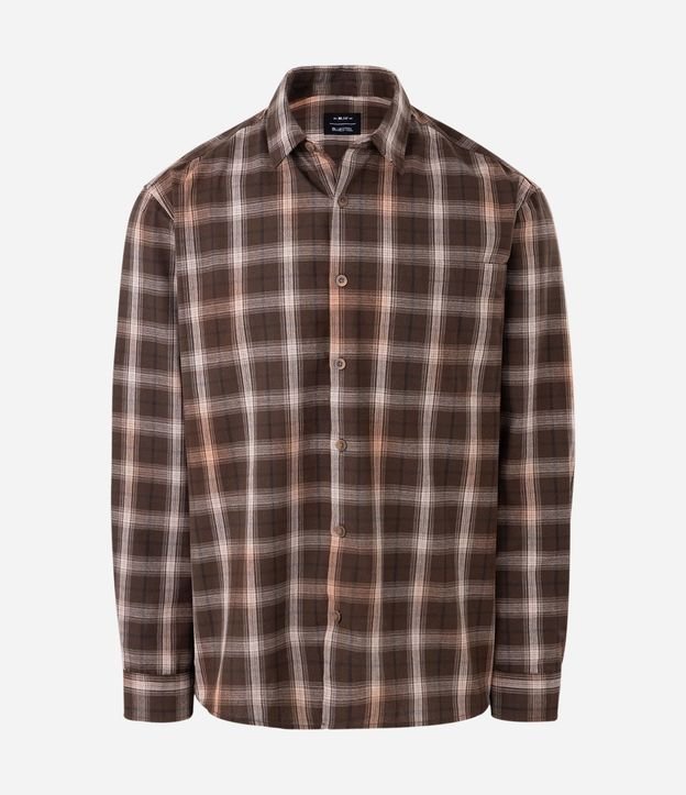 Camisa Manga Larga en Tricolina de Cuadros