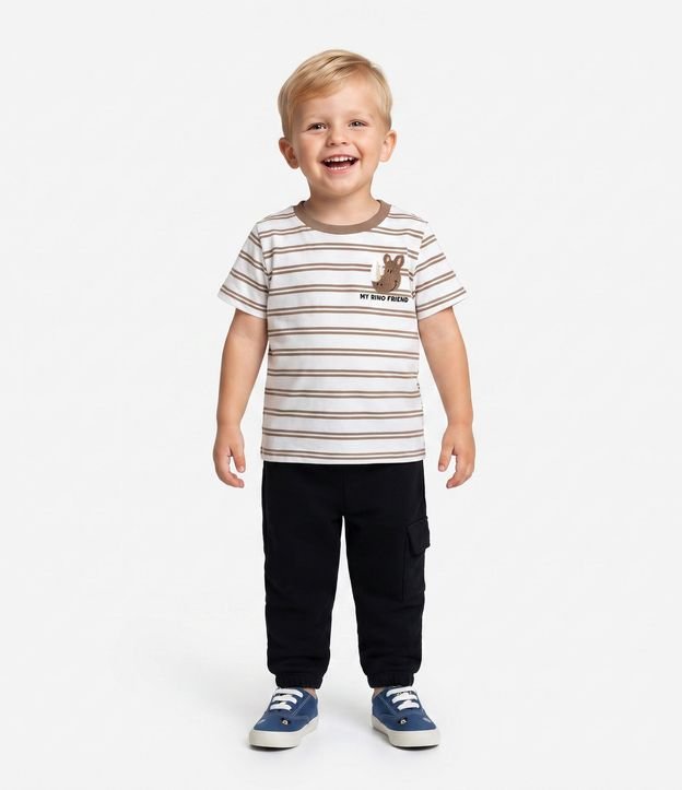 Conjunto Infantil con Rayas y Aplique de Animalito – Talle 1 a 6 años 1