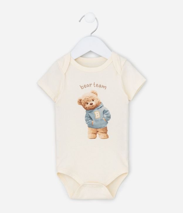 Body Infantil con Osito Realista y Lettering – Talle RN a 18 Meses