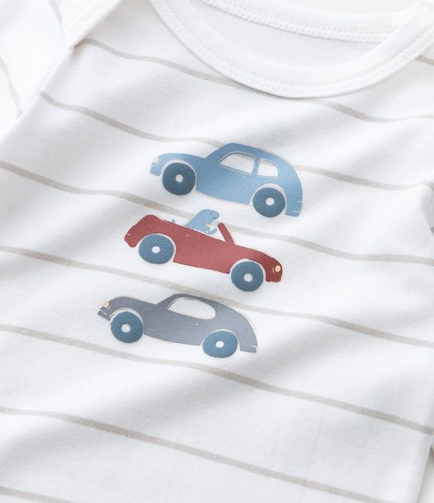 Body Infantil con Estampa de Carritos y Rayas – Talle 0 a 18 Meses 7