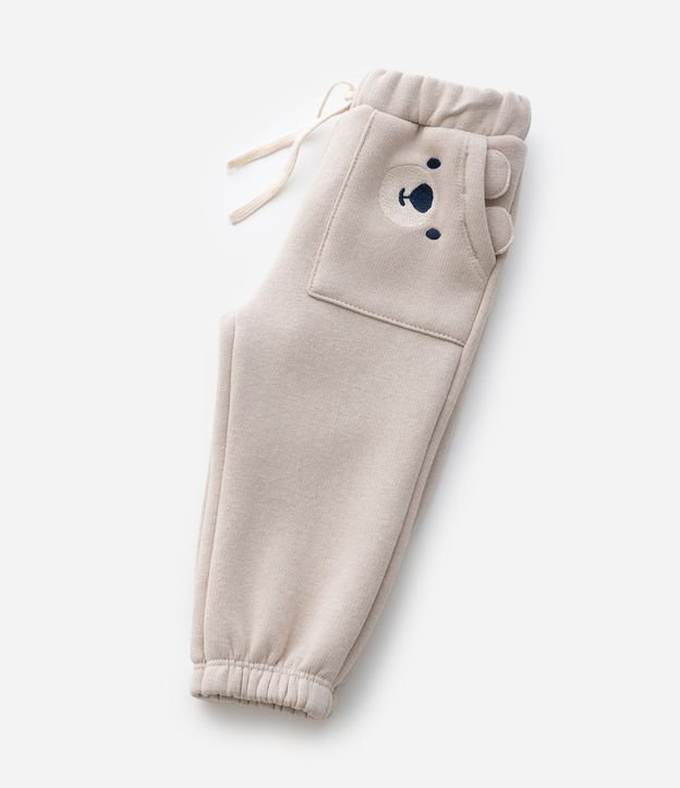 Pantalón Infantil con Oso Aplicado en Bolsillo – Talle 0 a 18 Meses 6