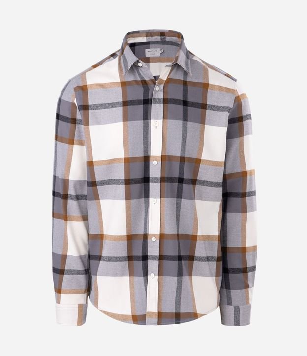 Camisa Manga Larga en Franela con Listrado en Bloques 5