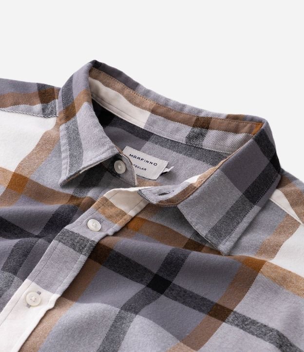 Camisa Manga Larga en Franela con Listrado en Bloques 9
