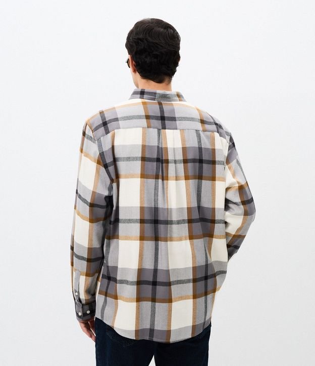 Camisa Manga Larga en Franela con Listrado en Bloques 3