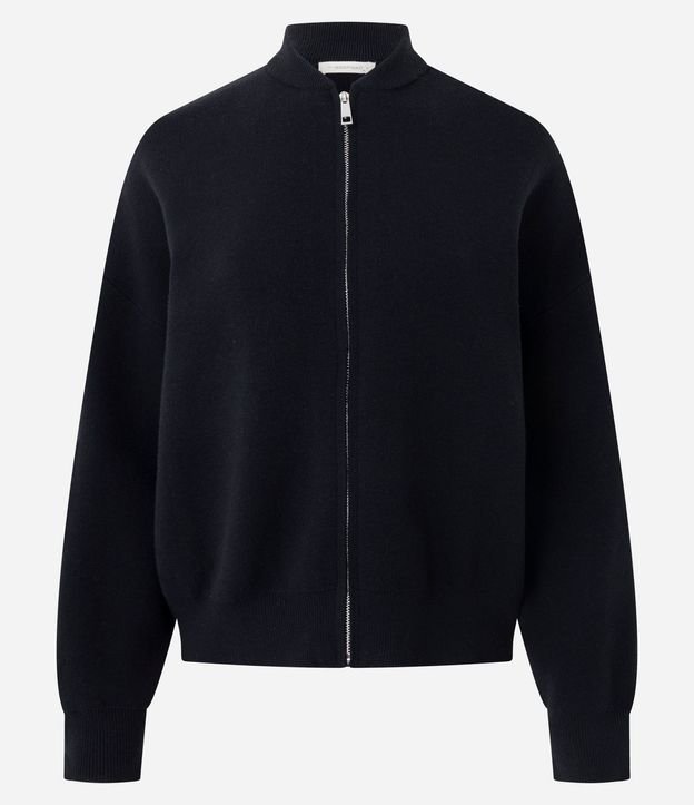 Campera Over en Punto con Cremallera 5