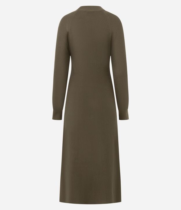 Vestido Midi en Punto con Manga Larga 6