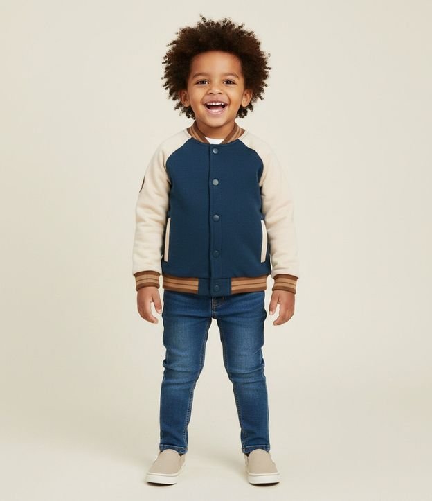 Campera Infantil Bomber con Mangas Raglán – Talle 1 a 5/6 años 1