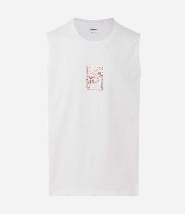 Musculosa Comfort en Algodón con Estampado Playero 5