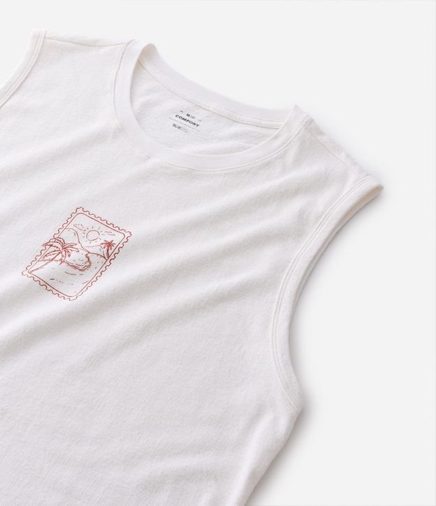 Musculosa Comfort en Algodón con Estampado Playero 7