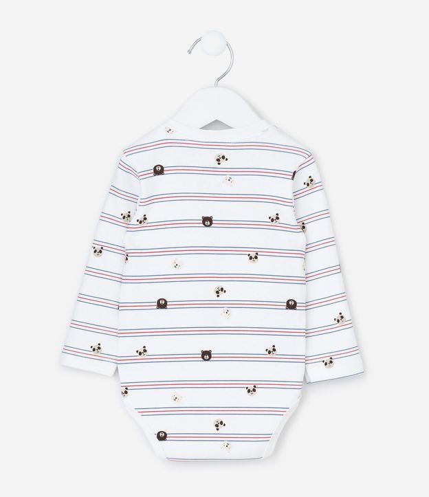 Conjunto Infantil Body Listrado con Pantalón Tema Osito – Talle RN a 18 meses 3