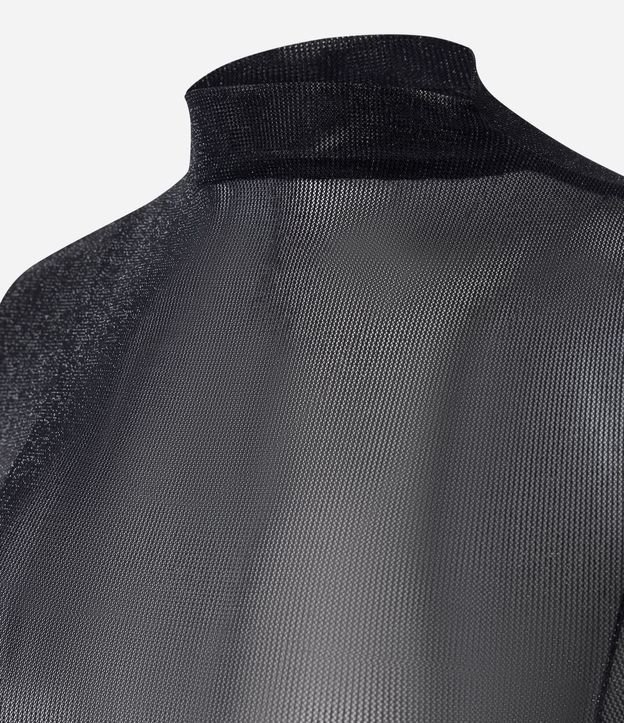 Blusa en Tule con Brillo y Cuello Alto 2