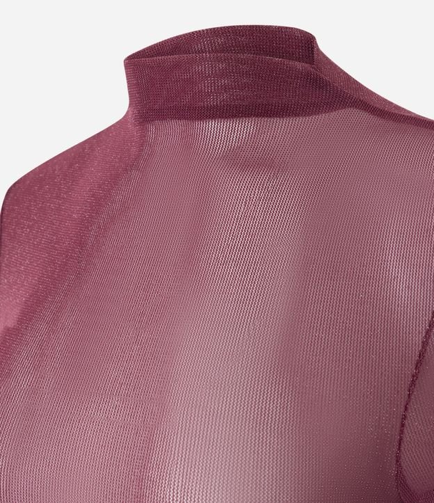 Blusa en Tule con Brillo y Cuello Alto 5