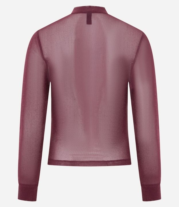 Blusa en Tule con Brillo y Cuello Alto 6