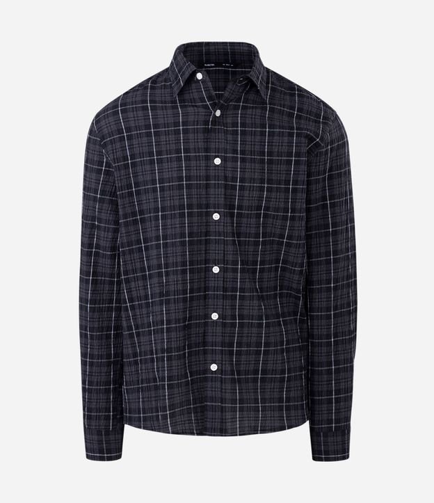 Camisa Manga Larga en Tricolina de Cuadros 5