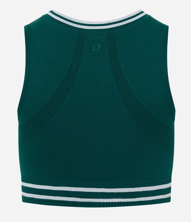 Top Deportivo Alargado con Rayas Contrastantes y Seamless 3