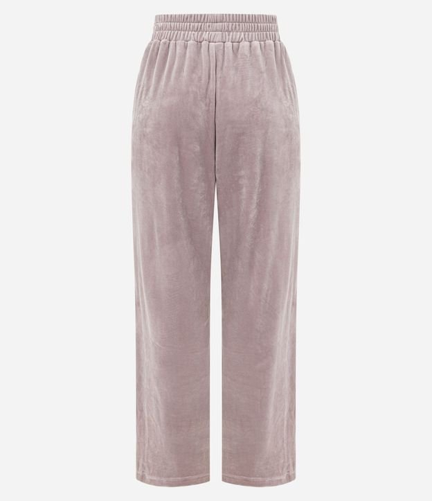 Pantalón Deportivo Recto en Plush con Piping Contrastante 7