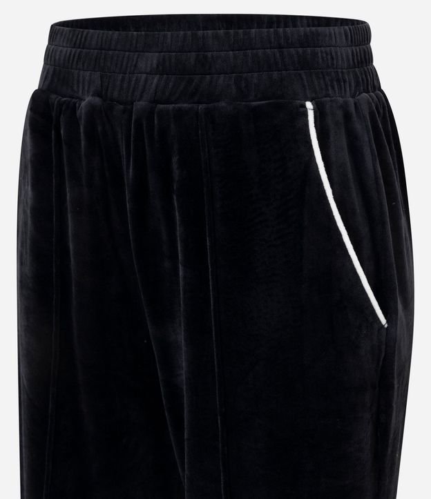 Pantalón Deportivo Recto en Plush con Piping Contrastante 6