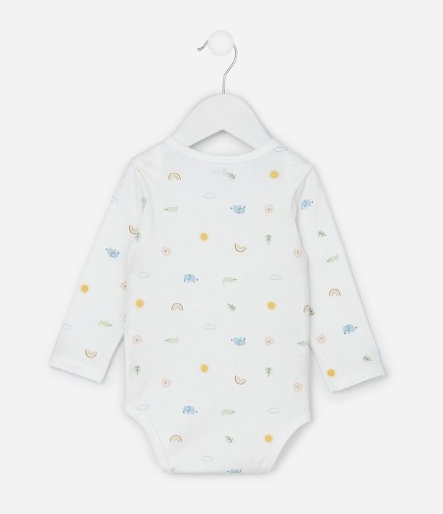 Body Infantil Manga Larga con Estampado Ícone de Arcoiris Talle RN a 18 Meses 3