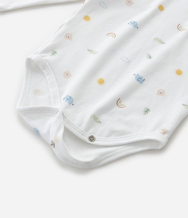 Body Infantil Manga Larga con Estampado Ícone de Arcoiris Talle RN a 18 Meses 6