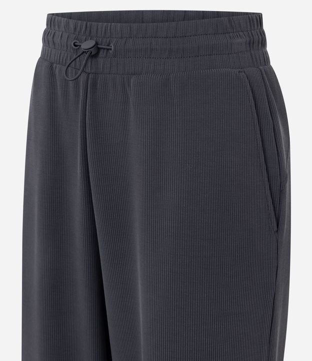 Pantalón Deportiva Recta Texturizada con Ajuste en la Cintura 6