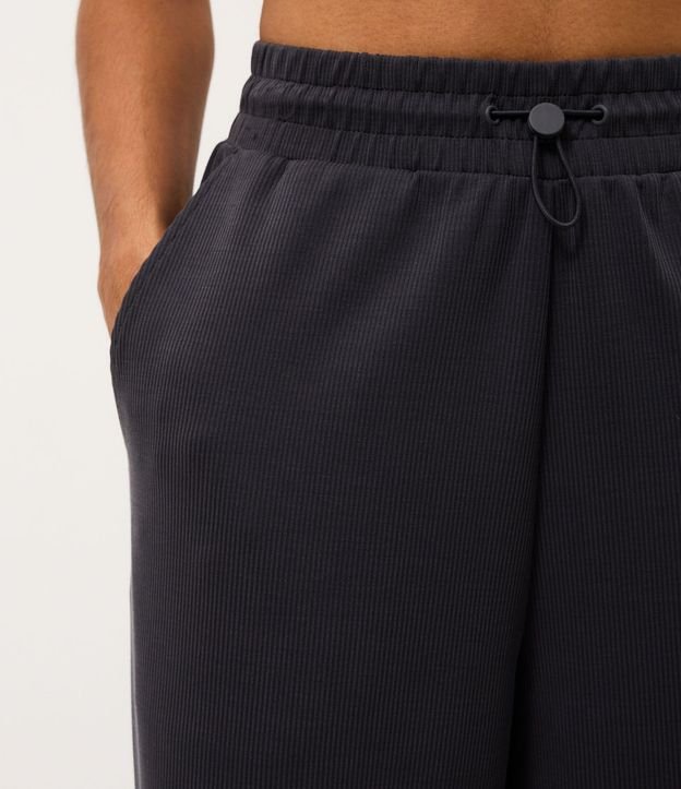 Pantalón Deportiva Recta Texturizada con Ajuste en la Cintura 3