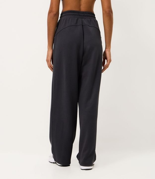 Pantalón Deportiva Recta Texturizada con Ajuste en la Cintura 4