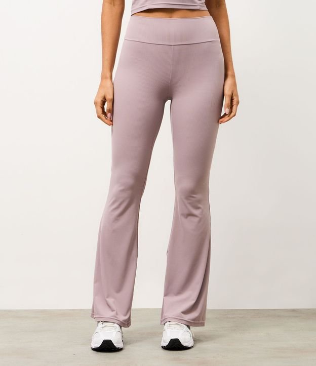 Pantalón Deportiva Flare en Microfibra Acanalada 3