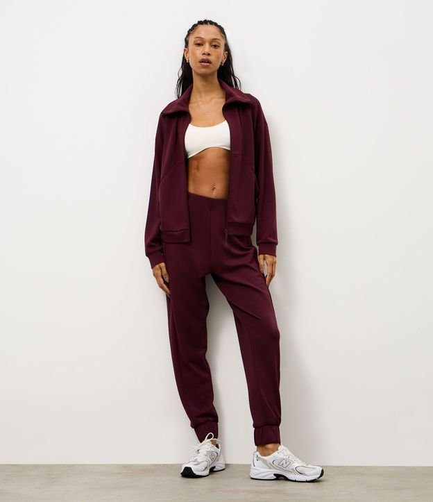 Pantalón Deportiva Jogger en Modal con Recorte