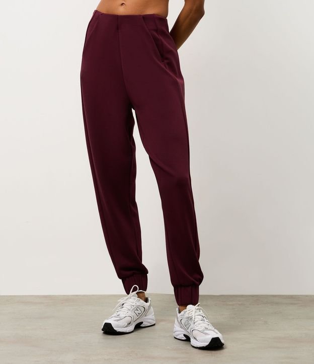 Pantalón Deportiva Jogger en Modal con Recorte 2