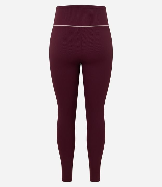 Pantalón Legging Deportiva en Microfibra Acanalada con Friso Contrastante 7