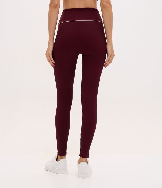 Pantalón Legging Deportiva en Microfibra Acanalada con Friso Contrastante 4