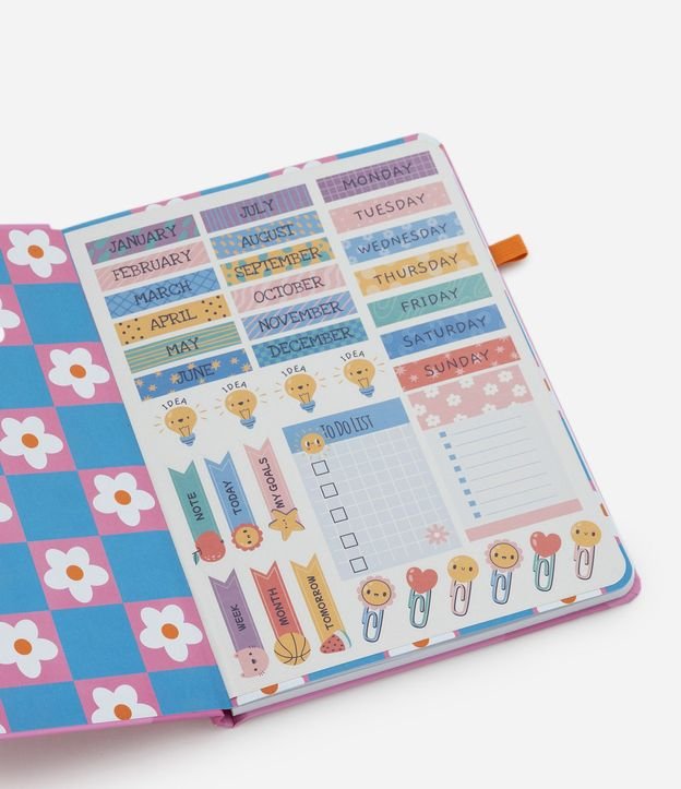 Planner con Estampa Floral e Interior Ilustrado 110 Hojas 4