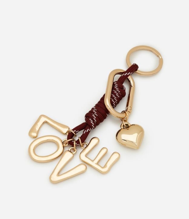 Llavero con Colgante de Corazón y Letras Love 1