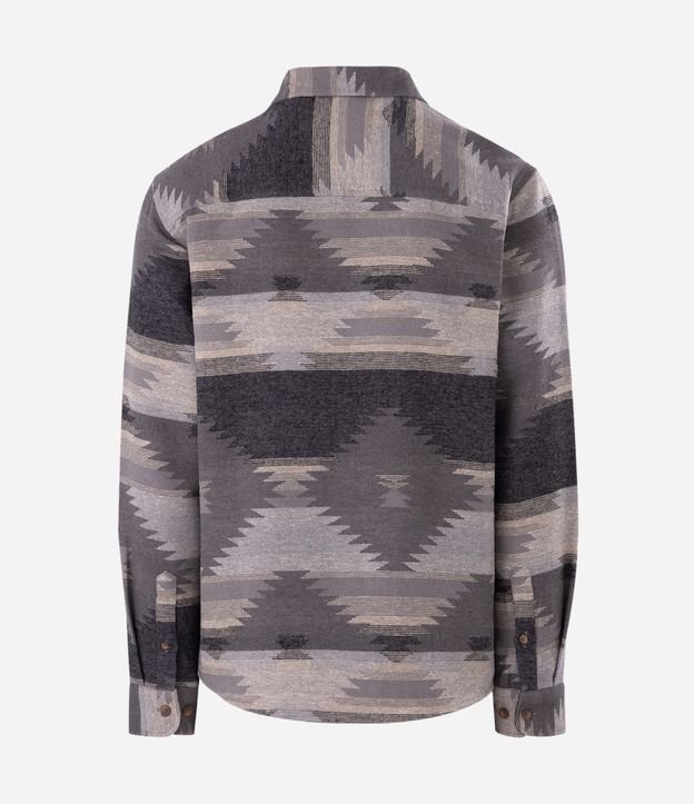 Camisa Comfort en Jacquard con Bolsillos y Estampa 5