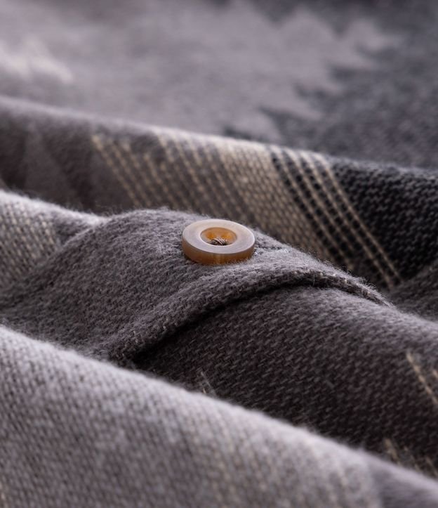 Camisa Comfort en Jacquard con Bolsillos y Estampa 6