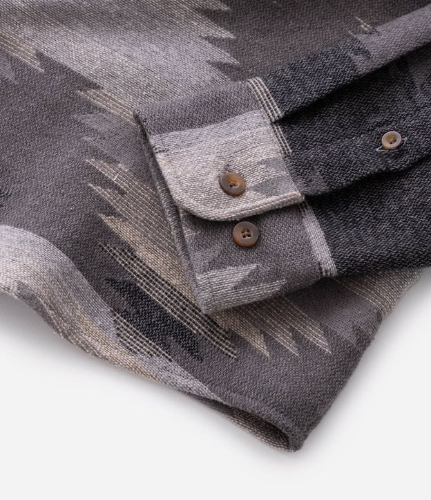 Camisa Comfort en Jacquard con Bolsillos y Estampa 7