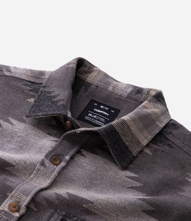 Camisa Comfort en Jacquard con Bolsillos y Estampa 8