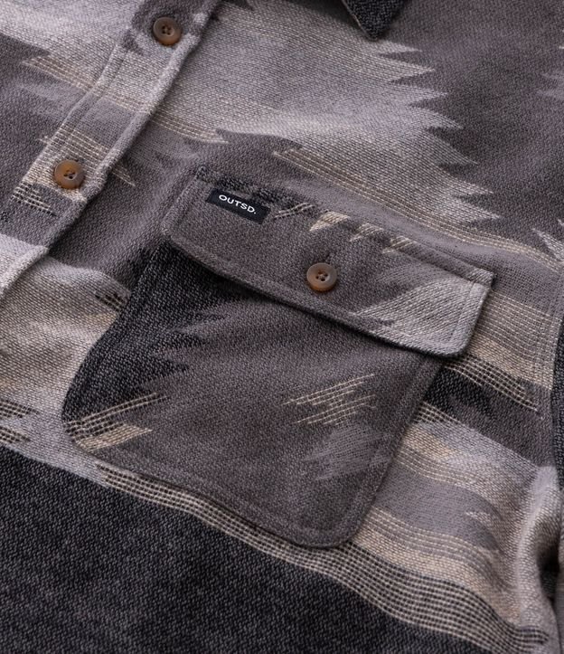 Camisa Comfort en Jacquard con Bolsillos y Estampa 9